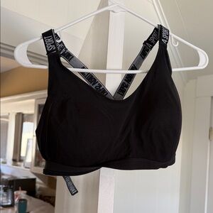 Victoria's Secret Black Sports Bra with Logo Straps